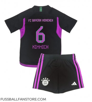 Bayern Munich Joshua Kimmich #6 Replik Auswärtstrikot Kinder 2023-24 Kurzarm (+ Kurze Hosen)